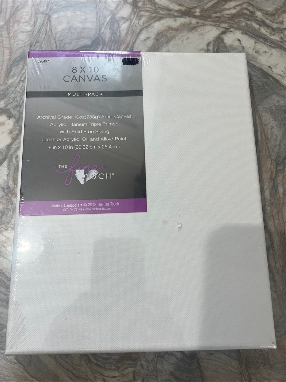 8x10 Triple-Primed Canvas Panel - The Fine Touch - White